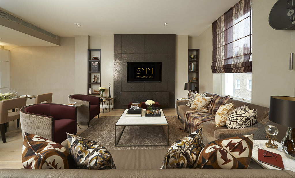 Living Room Interior Design - Marble Arch Apartment - 5mm Design Store London