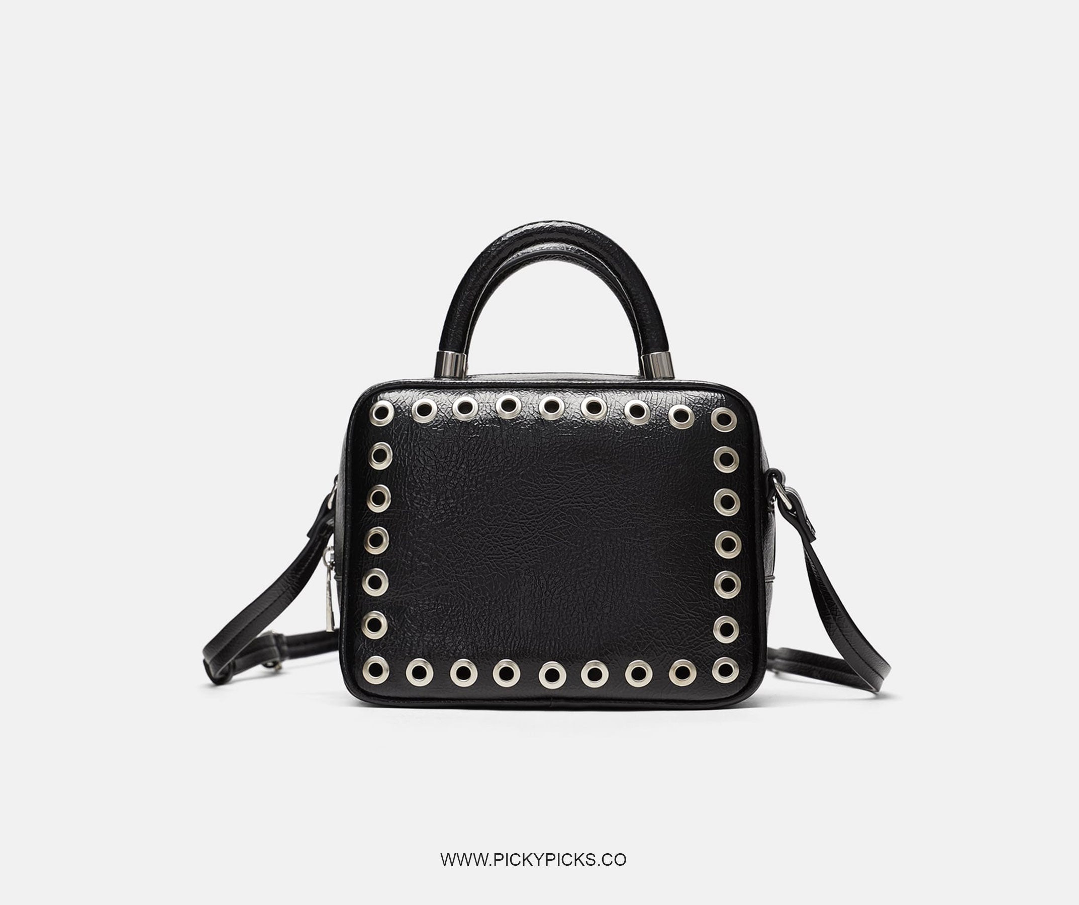 Zara Square Crossbody Bag with Studs 