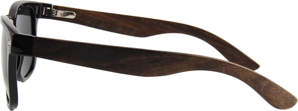 wooden sunglasses with real ebony wood temples