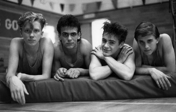Young Robert Downey Jr. and the cast of Weird Science, 1985.