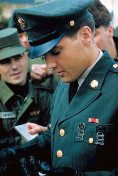 Elvis Presley during his time in the army, 1958