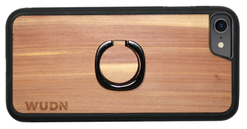 Ringsta ring phone holder on matching cedar iPhone case. 