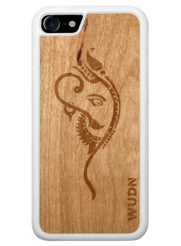 Ganesha yoga wood wooden phone case for iphone and samsung galaxy phones