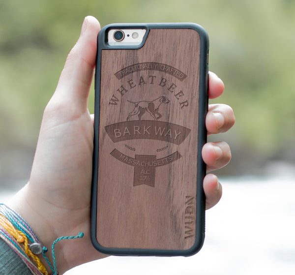Custom branded laser engraved wood phone case promotional product