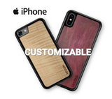 Customizable Wooden iPhone Cases in Purpleheart & Curly Maple by WUDN