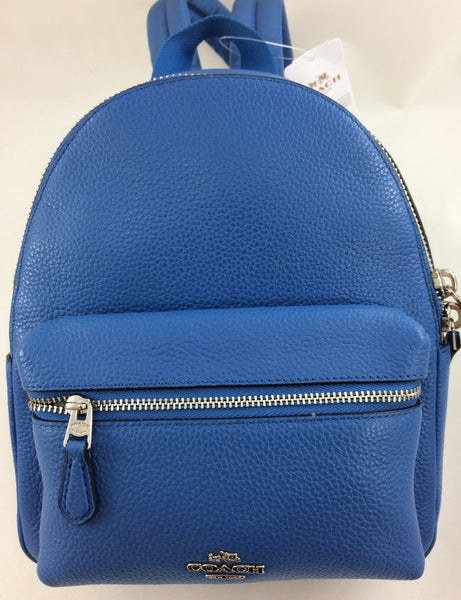 blue coach backpack purse