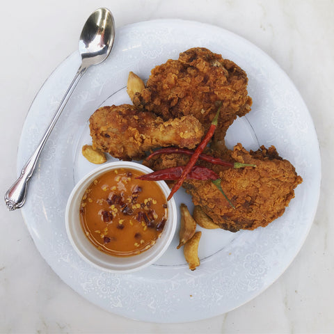 Buttermilk Fried Chicken with Björn’s Spicy Honey Sauce  