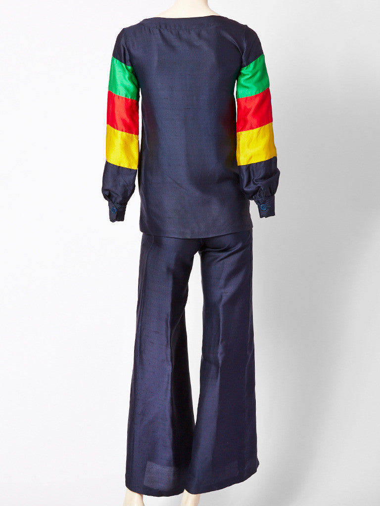 Jean Patou Raw Silk 60's Pant Ensemble