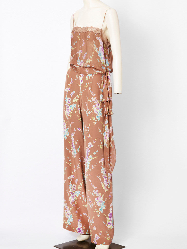 Emanuel Ungaro Floral Chiffon Pant Ensemble