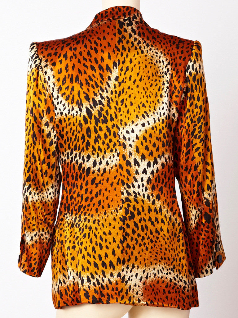 Yves Saint Laurent Leopard Print Blazer