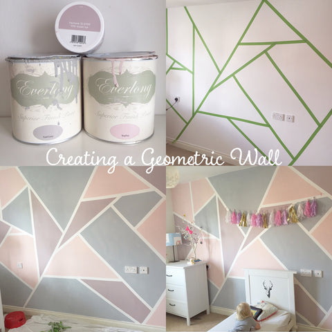 How to create a geometric wall with chalk paint