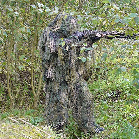 Army Ghillie Suit 3-D Camo System 3 pcs. Airsoft Sniper Hunting Fishing Woodland
