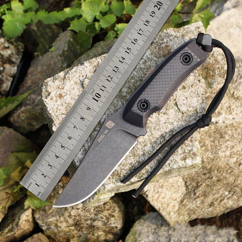 Stealth Black Fixed Blade Swiss Hunting Knife Review