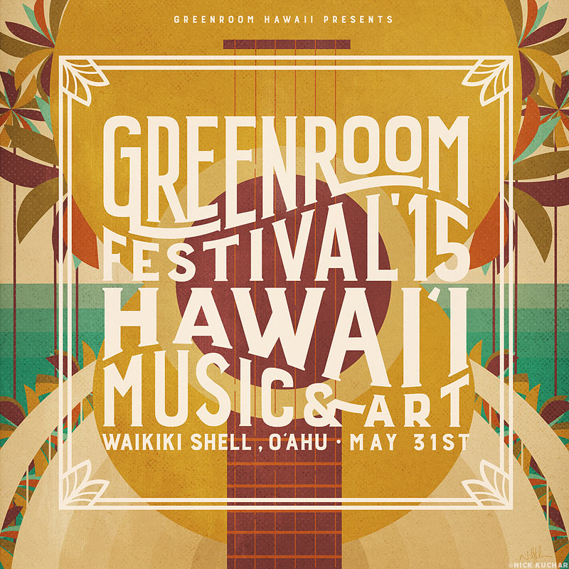 Greenroom Festival Promotional Surf Art