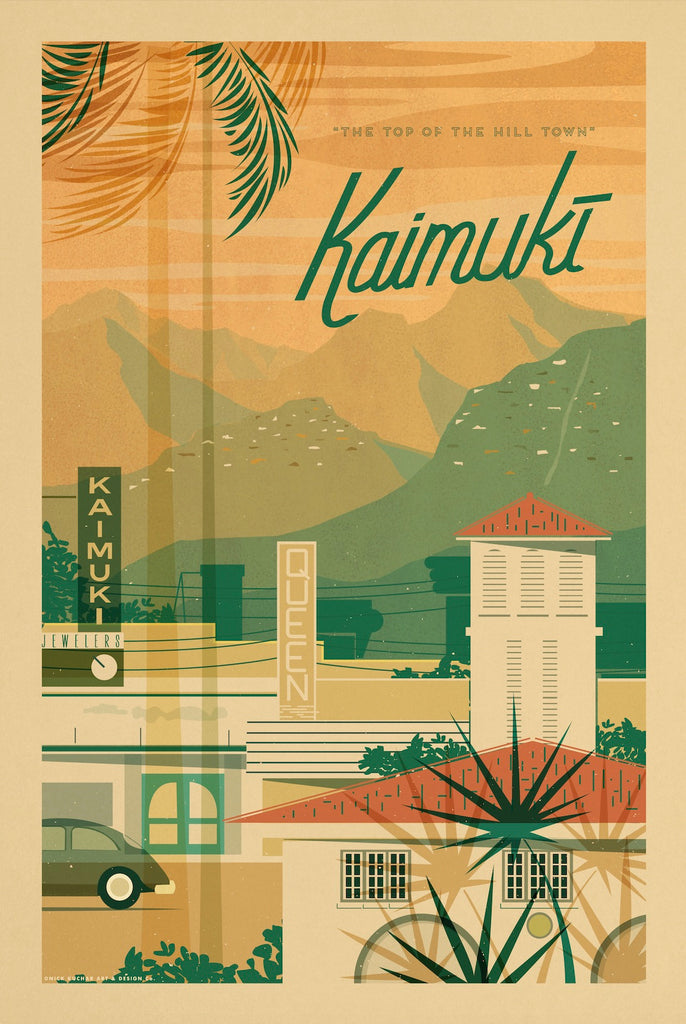 Nick Kuchar Kaimuki Town Print