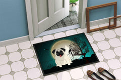 Halloween Scary Pug Cream Indoor or Outdoor Mat 24x36 BB2194JMAT