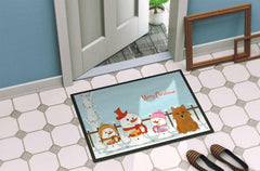 Merry Christmas Carolers Norwich Terrier Indoor or Outdoor Mat 24x36 BB2351JMAT