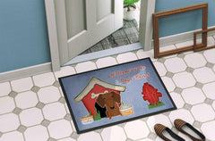 Dog House Collection Dachshund Red Brown Indoor or Outdoor Mat 24x36 BB2884JMAT