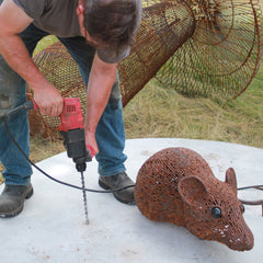 Drilling holes for the bolts