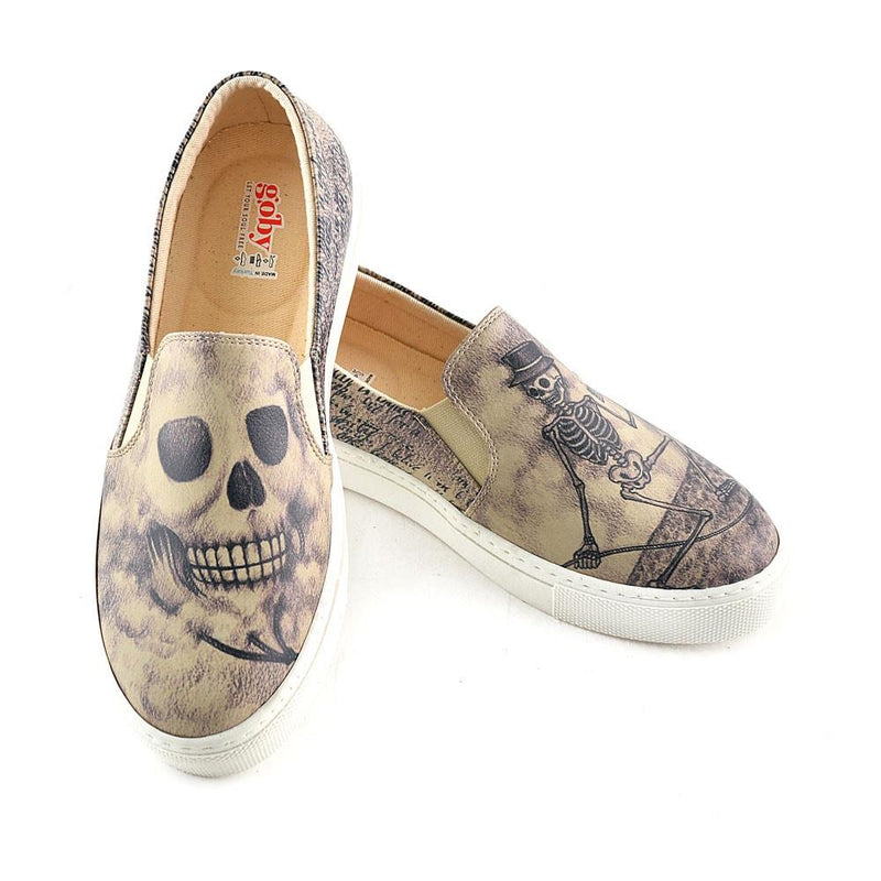 skull slip on shoes