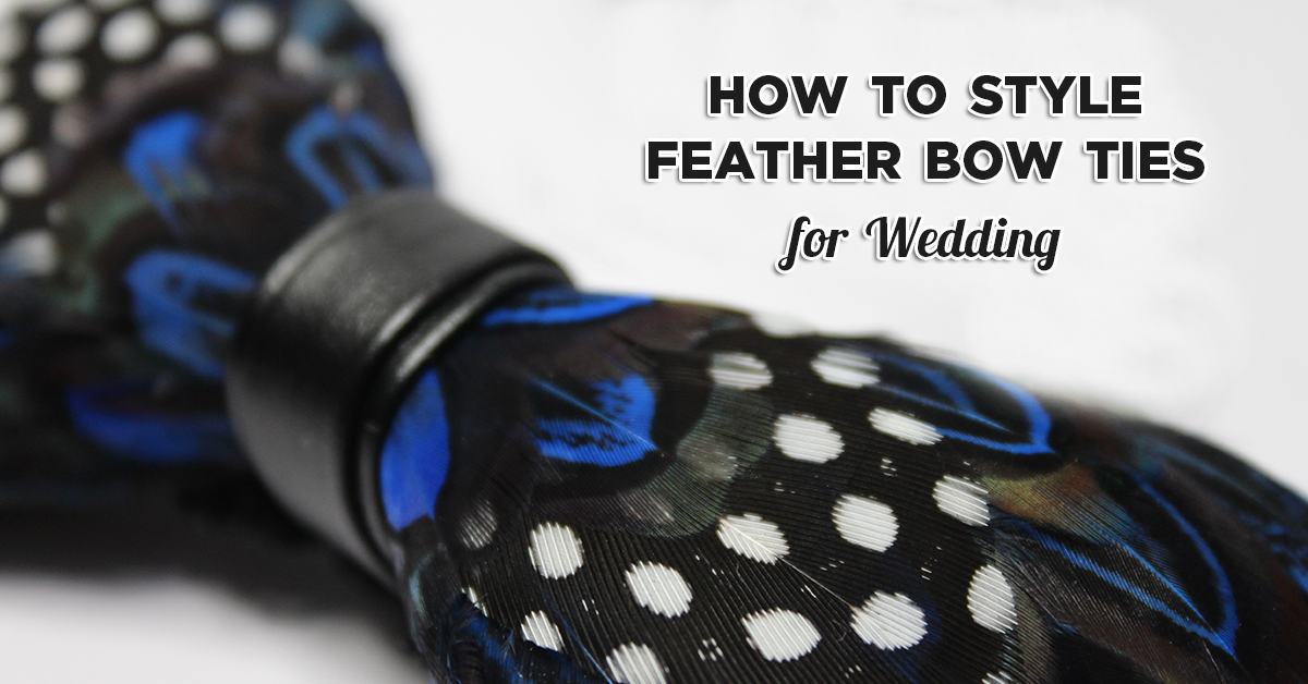 Feather Bow Ties for Wedding