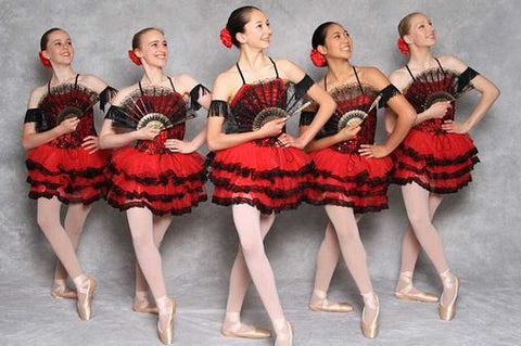 ballet class girls in red