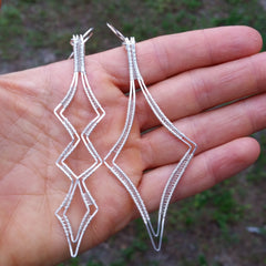 asymmetrical wire wrapped earrings