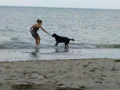 Heather and Skully at Lake Erie