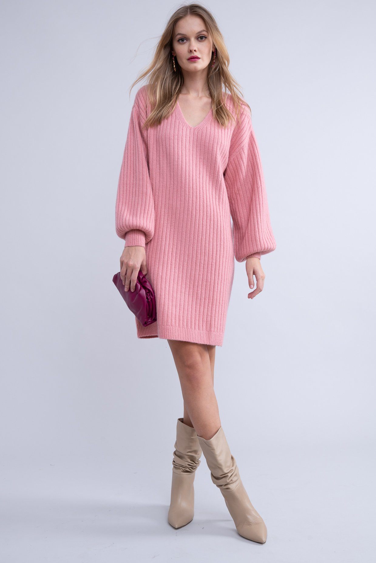 Oversized Sweater Dress - Pink Rachel Parcell, Inc.