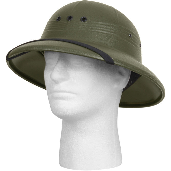 Olive Drab - GI Type Vietnam Style Pith Helmet - USA Made - Army Navy Store