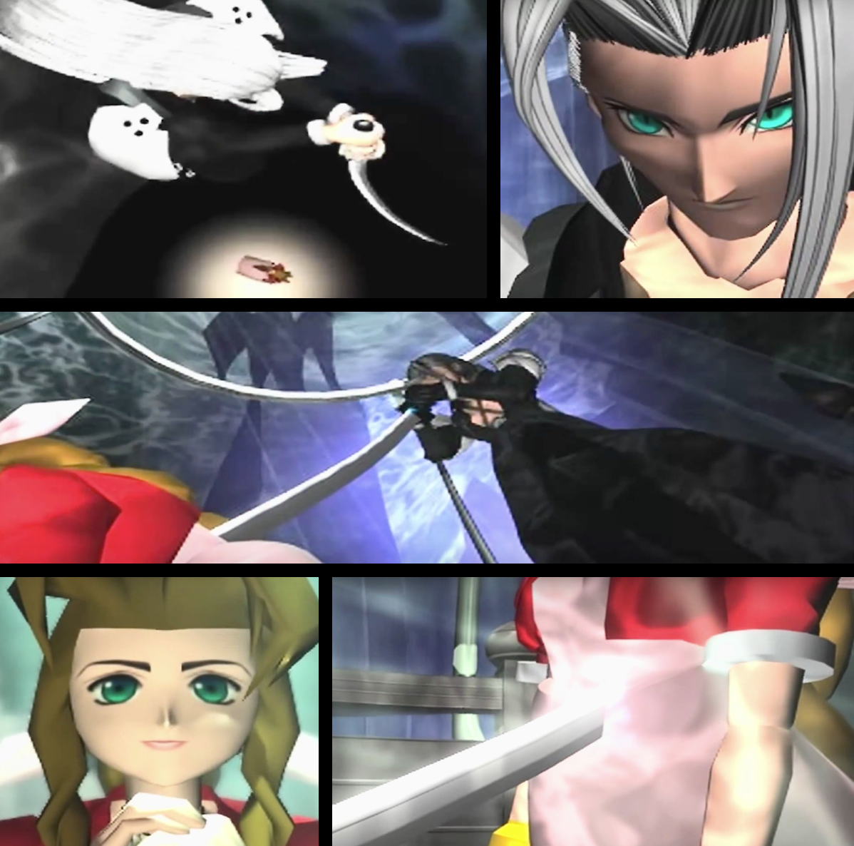 Sephiroth murders Aeris in Final Fantasy 7