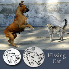 Hissing Cat Dog Charm