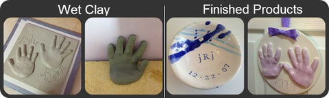 Clay handprint process from Memories In Clay