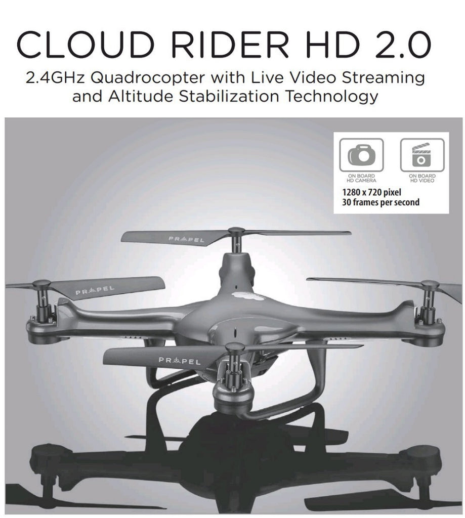 Cloud Rider HD 2 Quadrocopter Drone Live Streaming and Stabilization B