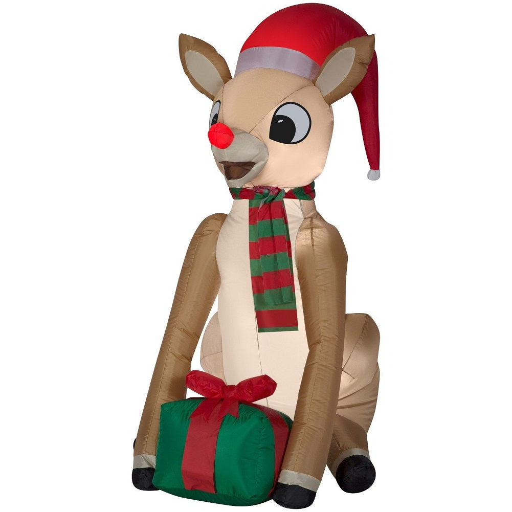 Gemmy Rudolph The Red Nosed Reindeer Airblown Inflatable 45 Tall Led My Quick Buy