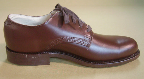 black leather oxford low quarter shoes