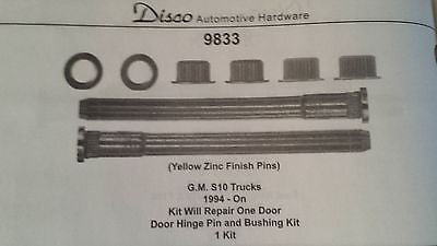 Door Hinge Roller Pin Door and Bushing Repair Kits 4 pins 2 Door for Chevy GMC Fullsize Truck SUV 1994-2004 Chevy S10 & GMC S15 