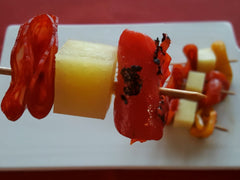 Pimiento, Manchego & Chorizo Skewers with Modern Spanish Red