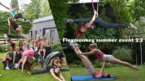 Flexmonkey summer event, paaldanskamp, aerialhoopkamp, yogakamp, workshops