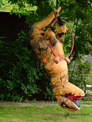 poledancing dino at Flexmonkey summer event in aerial hoop