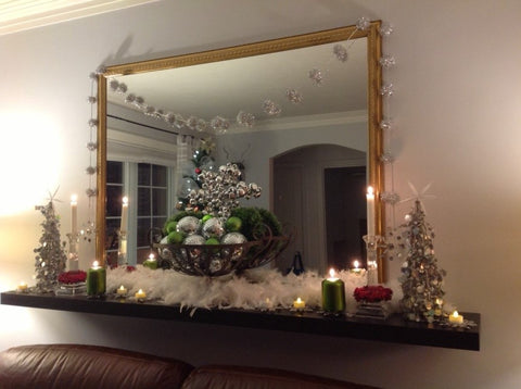 Christmas Mantel Decorating