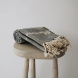 Soot Striped Turkish Towel