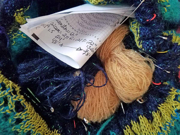 Planning yarn needed for a weekend's knitting.  