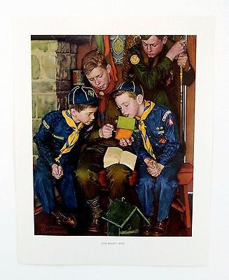 Vintage 1960's Norman Rockwell Mighty Proud Boy Scout Print