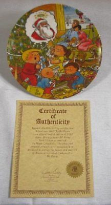 Vintage 1980 Limited Edition Bil Keane Family Circus Christmas Collector Plate