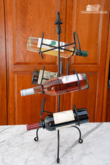 iron wine rack country decor