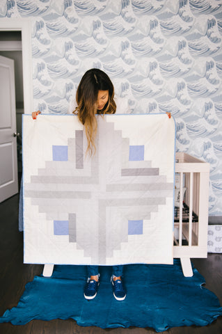 Log Cabin Baby Quilt by Salty Oat, Photograph by April K Photography
