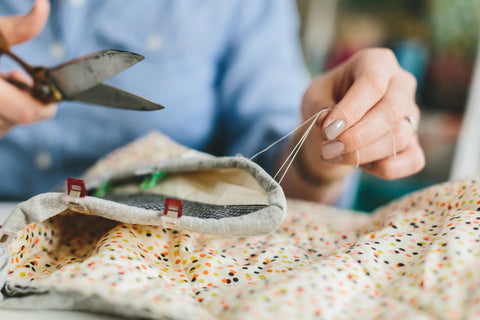 Quilt binding in action by Salty Oat