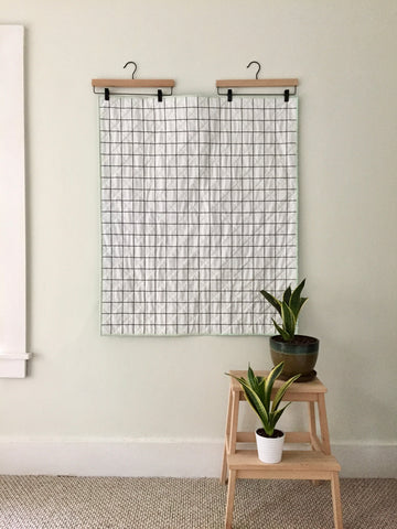 Windowpane Whole-Cloth Baby Quilt by Salty Oat