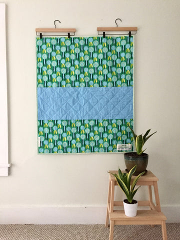 Back of Windowpane Baby Quilt by Salty Oat